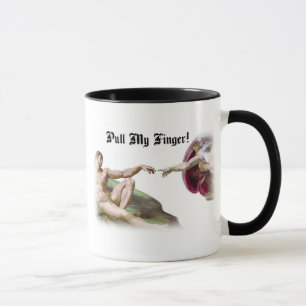 Pull My Finger - Michelangelo Creation Furz Spaß Tasse