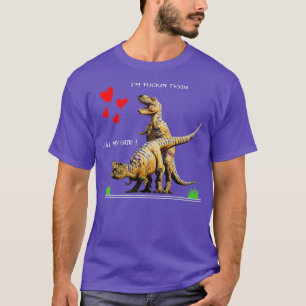 Pull my Hair lustige T-Rex-Liebe im Valentinstag T-Shirt