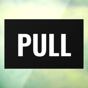 "PULL"-Türsignierung, Schwarz/Weiß, DIY-Fenster Fensteraufkleber