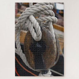 pulley wood, houten katrol puzzle