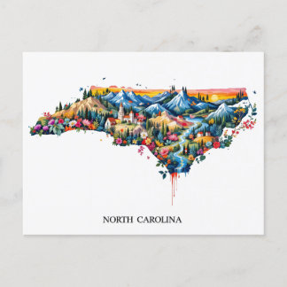 Pullman North Carolina Landschaft Karte | Colorfu
