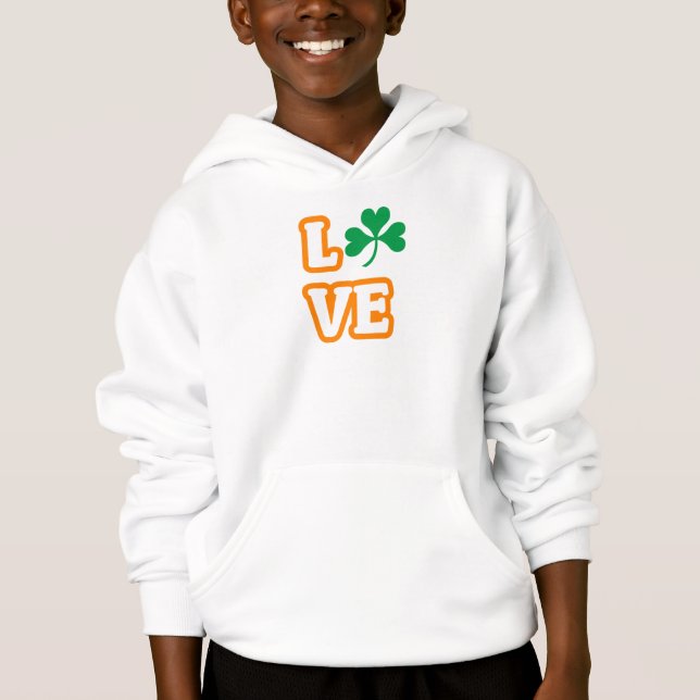 Pullover-Hoodie "LIEBE" (SAINT PATRICK'S EDITION) Hoodie (Vorderseite)