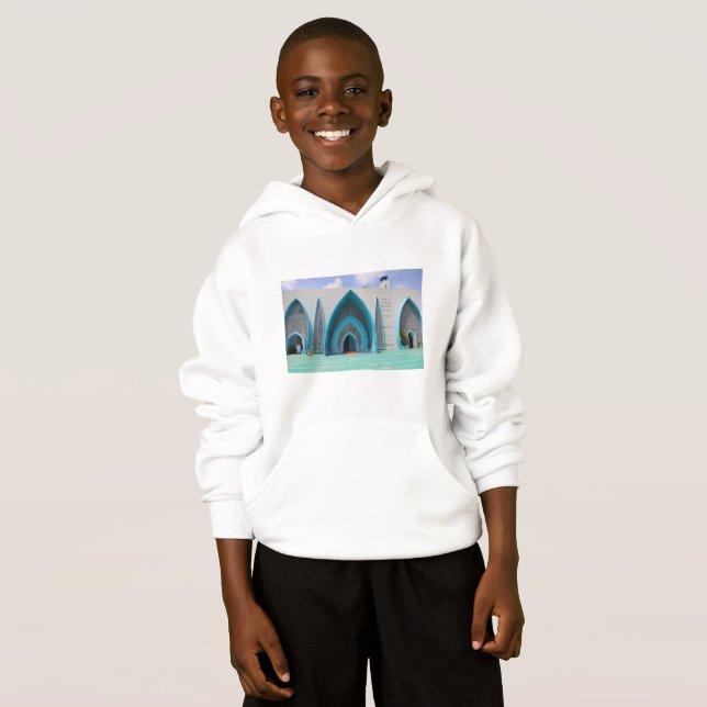 Pullover Hoodie von Kindern mit islamischem Design (Vorne ganz)