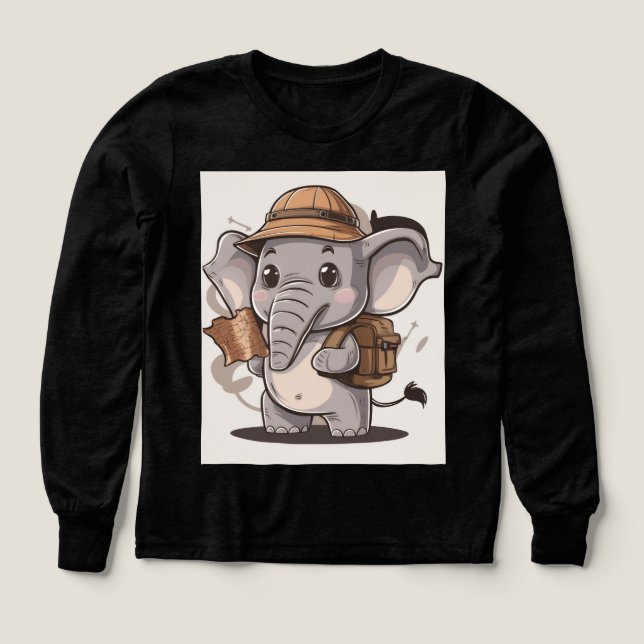 Pullover mit Elefanten-Motiv (Design Vorderseite)