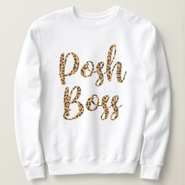 Pullover Pullover Sweatshirt aus Posh Boss Leopard (Design vorne)