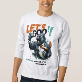 PULLOVER-SWEATSHIRT MIT 'MEN'S LET'S GOO LESSONS L SWEATSHIRT