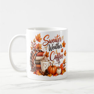 Pullover-Wetter & Kaffee | Cozy Herbst-Kürbis-Tass Kaffeetasse