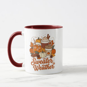 Pullover-Wetter Pumpkin Spice Latte Herbst Tasse