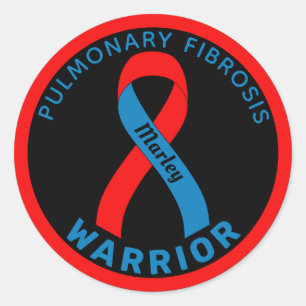 Pulmonale Fibrose Warrior Ribbon Black Runder Aufkleber