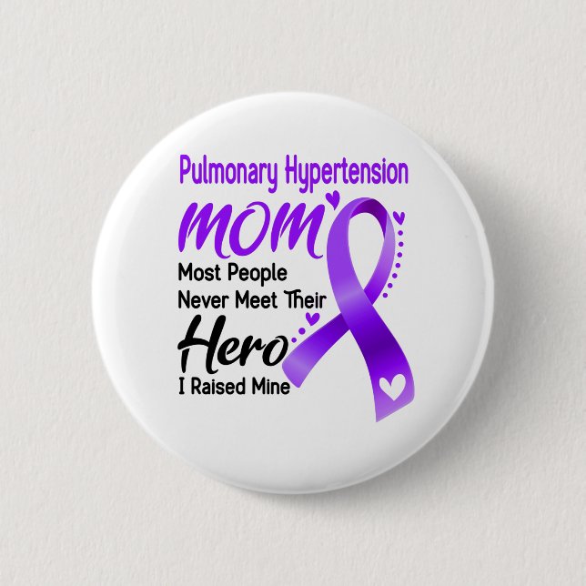 Pulmonary Hypertonie Awareness Month Ribbon Gift Button (Vorderseite)