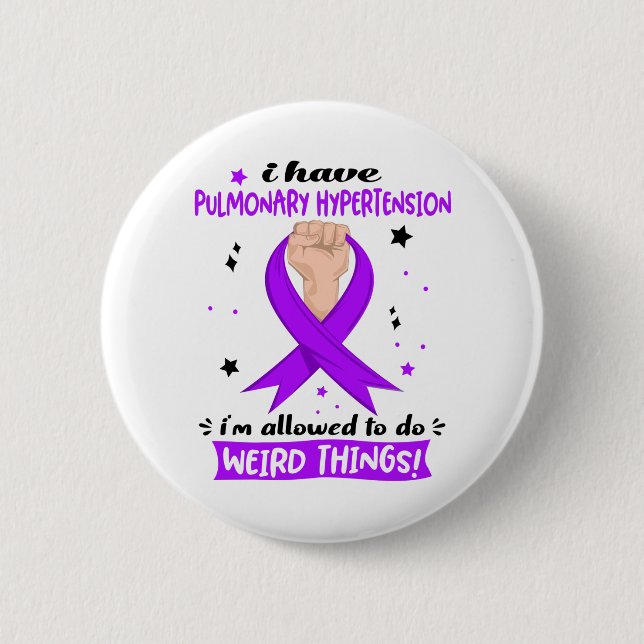 Pulmonary Hypertonie Awareness Month Ribbon Gift Button (Vorderseite)