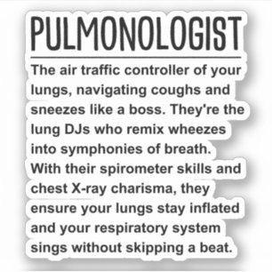 Pulmonologe Aufkleber