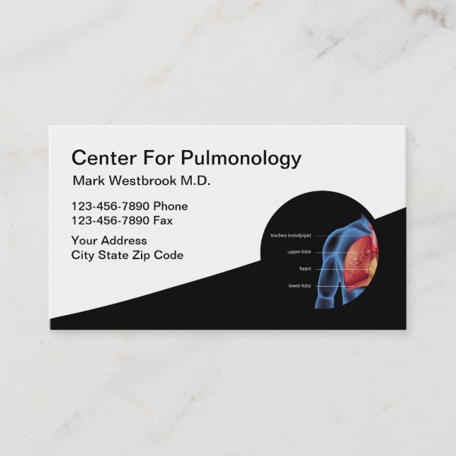 Pulmonologe Medical Business Cards Visitenkarte (Vorderseite)
