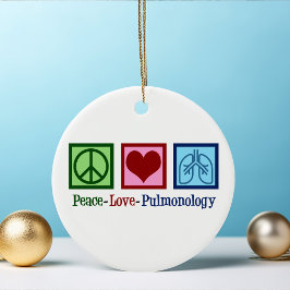 Pulmonologe Peace Liebe Pulmonology Christmas Keramik Ornament