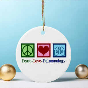 Pulmonologe Peace Liebe Pulmonology Christmas Keramik Ornament