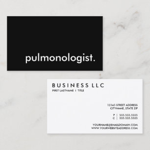 Pulmonologe. Visitenkarte