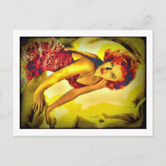 "Pulp Cover" Lana Turner Postkarte (Vorderseite)