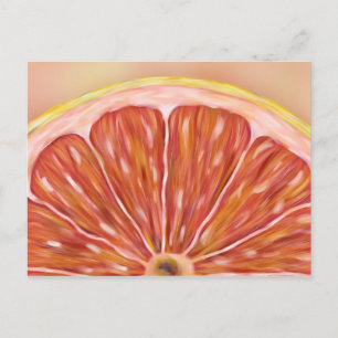 "Pulp Fiktion" Makro-Grapefruitscheibe Postkarte
