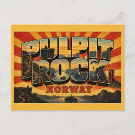 Pulpit Rock Preikestolen Norwegen Berühmte Klippe Postkarte