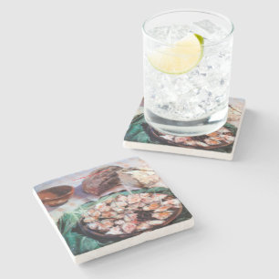 Pulpo a la gallega/Polbo á feira/Galizischer Oktop Steinuntersetzer