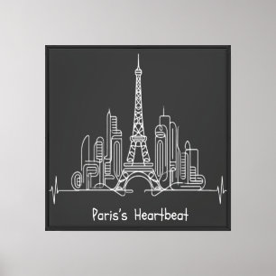 Puls der Stadt der Liebe: Der Rhythmus von Paris Leinwanddruck