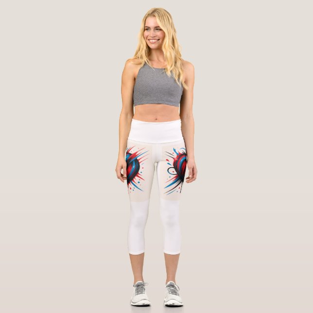 "Puls Pop Capri Leggings - Kunst in jedem Schritt" (Vorderseite)