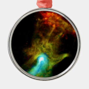 Pulsar B1509 - Hand of God Röntgen-Nebel NASA-Foto Silbernes Ornament