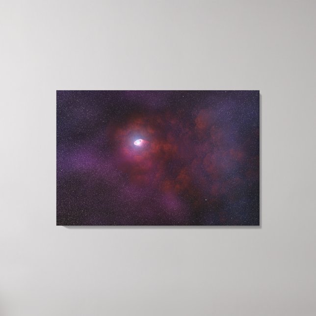 Pulsar windet von einem Neutronenstern. Leinwanddruck (Vorderseite)