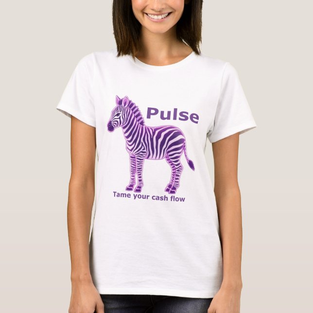 Pulse Zebra Becher T-Shirt (Vorderseite)