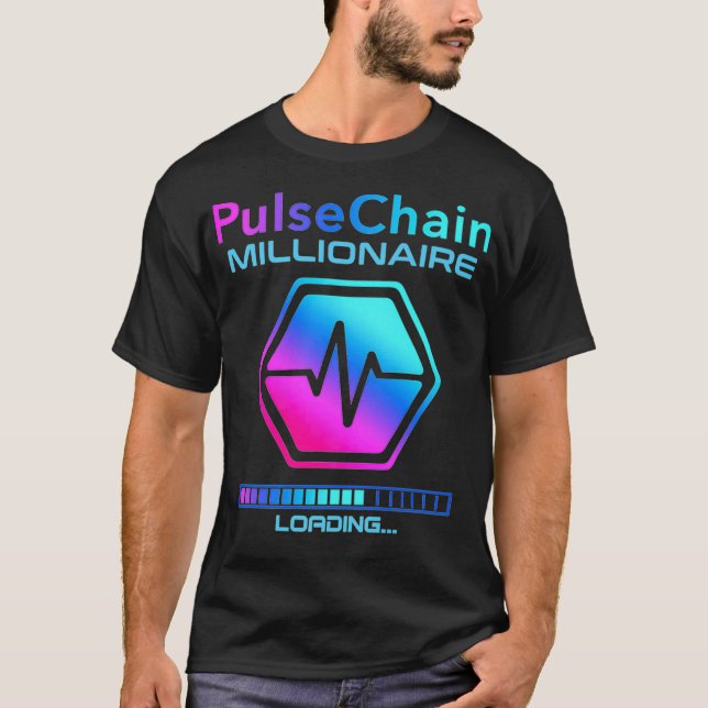 PULSECHAIN Crypto Millionaire HODL HEX Token an di T-Shirt (Vorderseite)