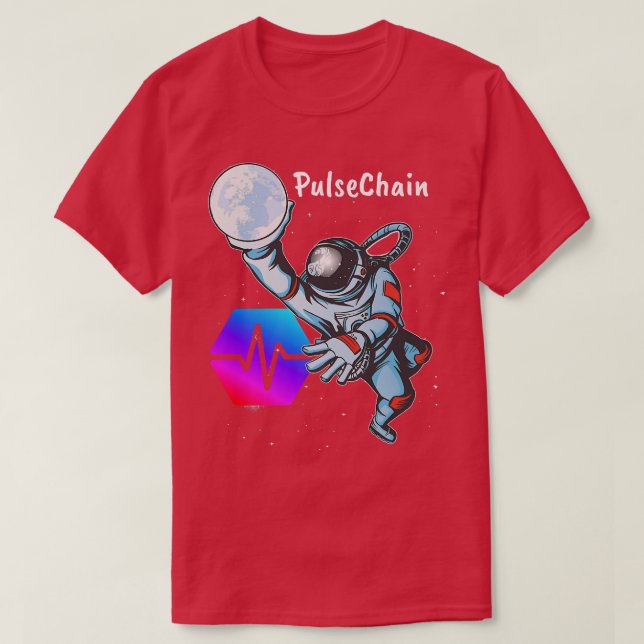 Pulsechain Space Man Astronaut Dunk Crypto Cryptoc T-Shirt (Design vorne)
