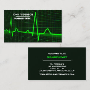 Pulsfrequenzdesign, EMT, paramedic Visitenkarte