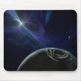 Pulsor und Planeten in der Bahn Mousepad