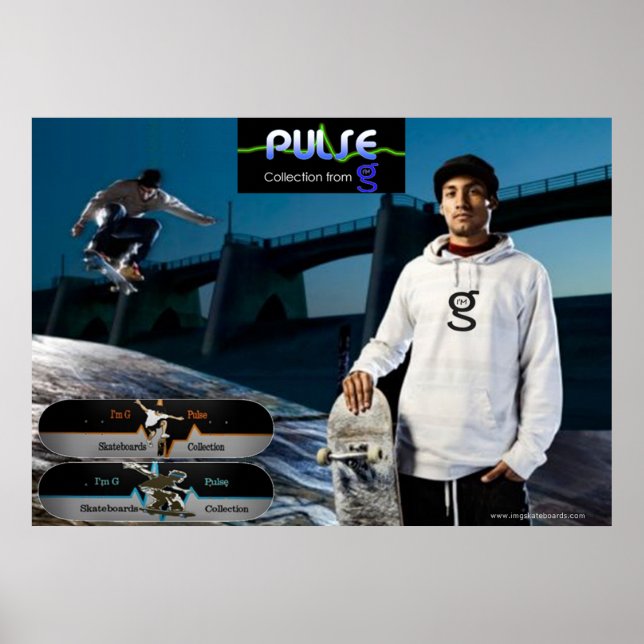 Pulssammlung - Skateboard-Poster Poster (Vorne)