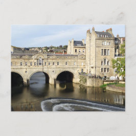 Pulteney Bridge und River Avon, Bath, England Postkarte