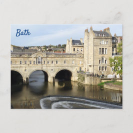 Pulteney Bridge und River Avon, Bath, England Postkarte