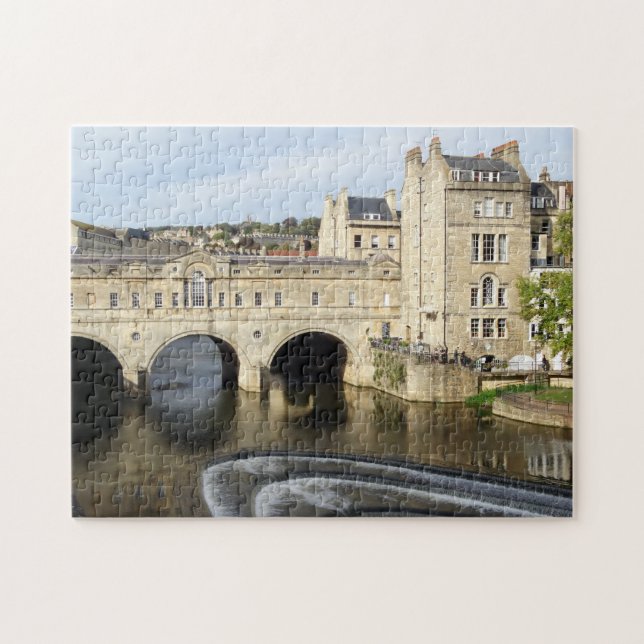 Pulteney Bridge und River Avon, Bath, England Puzzle (Horizontal)