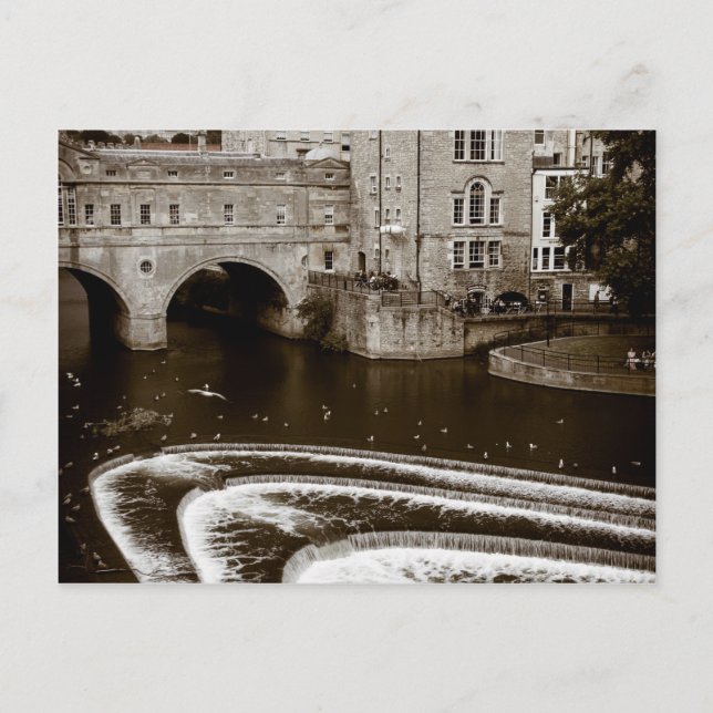 Pulteney Weir Bath Postkarte (Vorderseite)