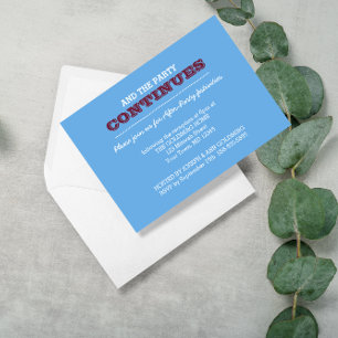 Pulver Blau und Maroon nach Party oder Details Einladung