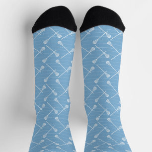 Pulver Blaue Lacrosse Gemusterte Socken