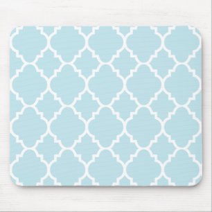 Pulver Blaue Quatrefolie marokkanisches Muster Mousepad