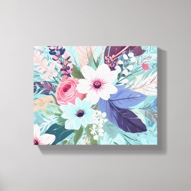 Pulver Blauer Blossom Leinwanddruck (Vorderseite)