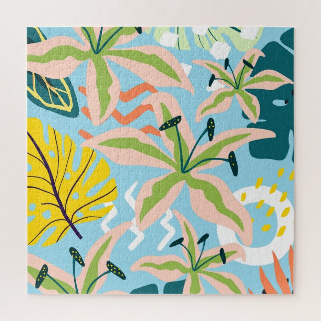Pulver Blauer Blütenblume Puzzle (Vertikal)