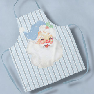 Pulver Blue Vintag Winking Weihnachten Schürze