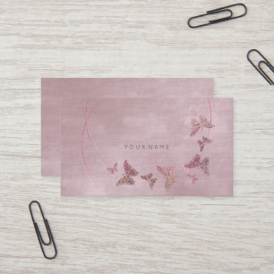 Pulver Blush Velvet Ballet Pink Butterfly Vip Visitenkarte