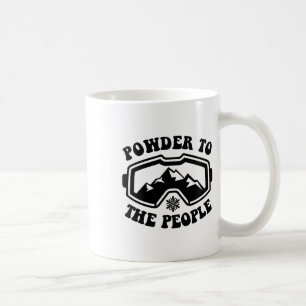 Pulver für das Volk Skifahren Wintersport Ski Schn Kaffeetasse