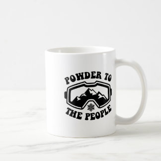 Pulver für das Volk Skifahren Wintersport Ski Schn Kaffeetasse