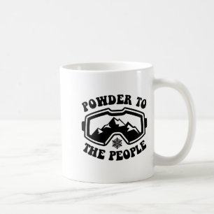 Pulver für die Leute Skifahren Wintersport Ski Kaffeetasse