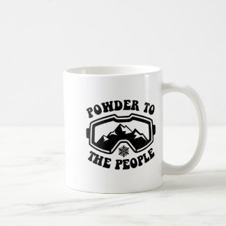 Pulver für die Leute Skifahren Wintersport Ski Kaffeetasse