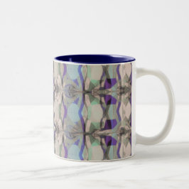 Pulver Lila, grün und blau Abstrakt Zweifarbige Tasse